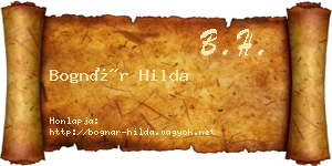 Bognár Hilda névjegykártya