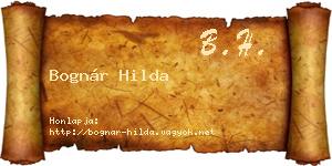 Bognár Hilda névjegykártya