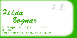 hilda bognar business card